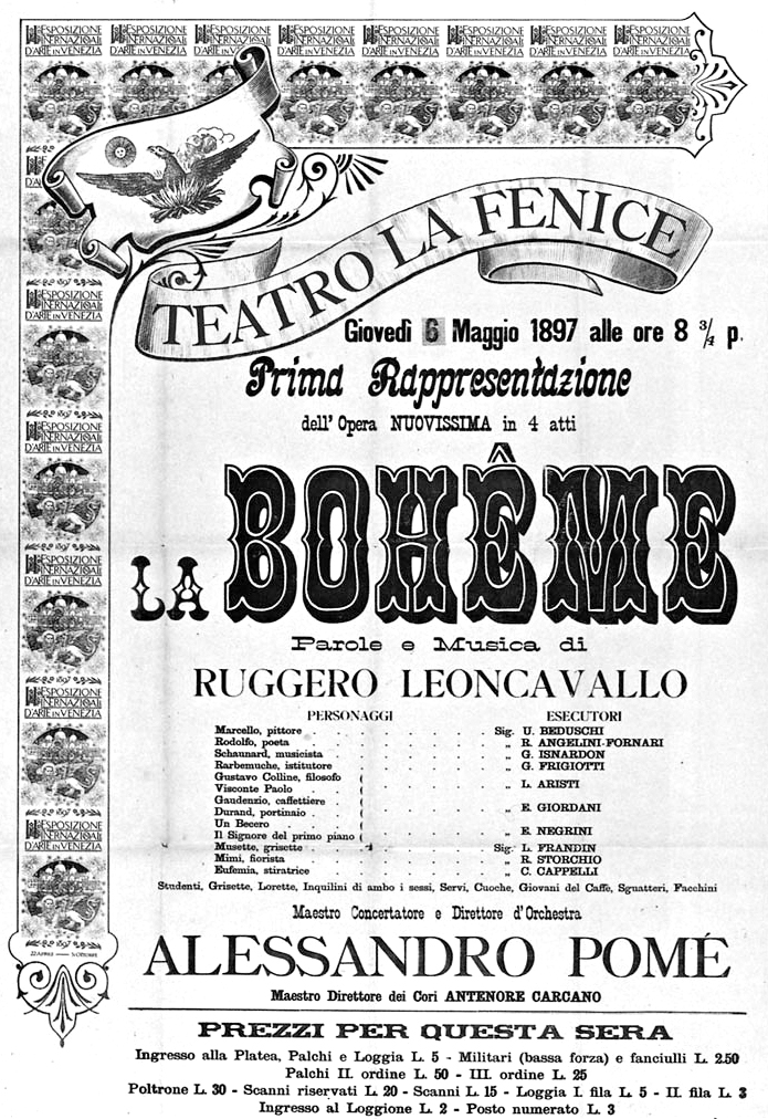 La Bohème is probably the most famous work composed by Leoncavallo.