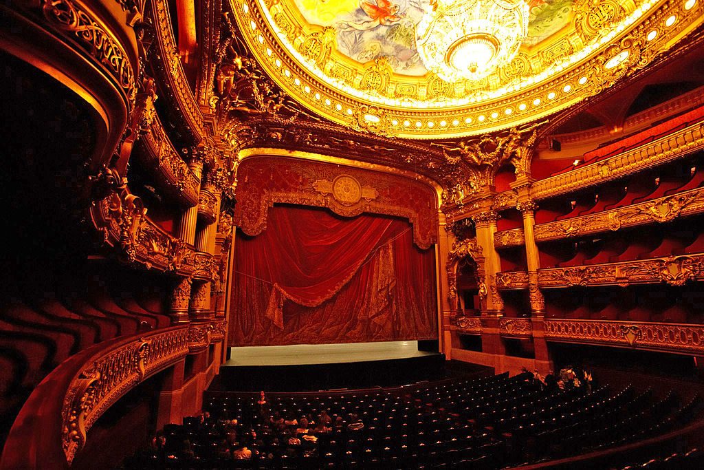 The Palais Garnier auditorium where the Paris Opera ballet constantly performs. Another one of the best ballet schools in the world.